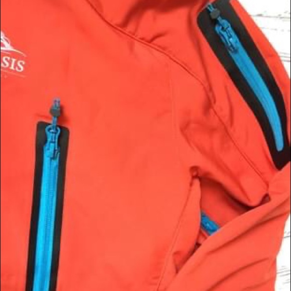 Orange Drawstring Fleece-Lined Jacket - NEW - Picture 5 of 5